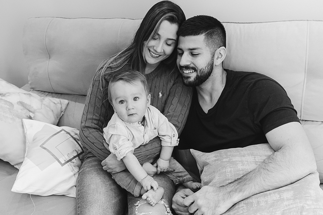 Ensaio lifestyle, foto de família em casa