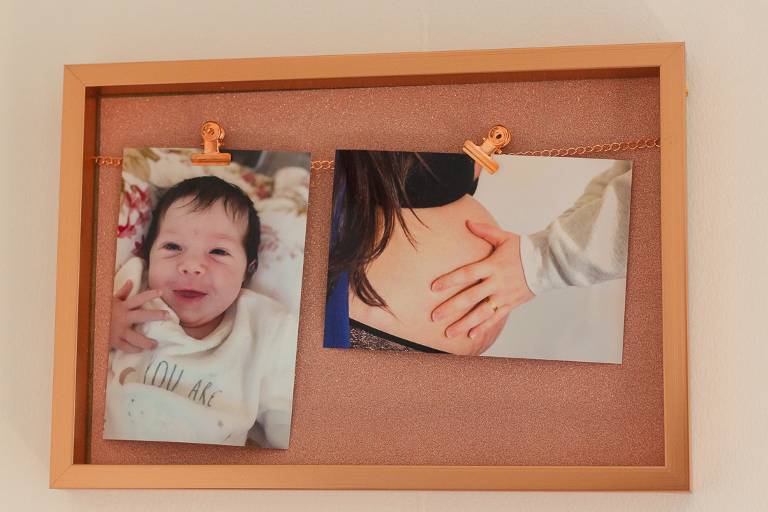 foto do porta retrato no quarto infantil do ensaio em São Paulo
