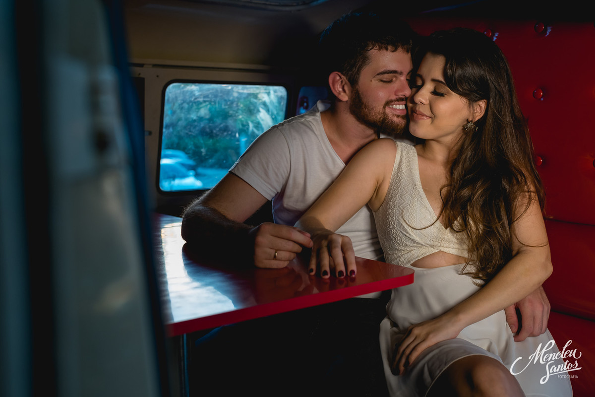 Ensaio de casal no Barney's Burguer