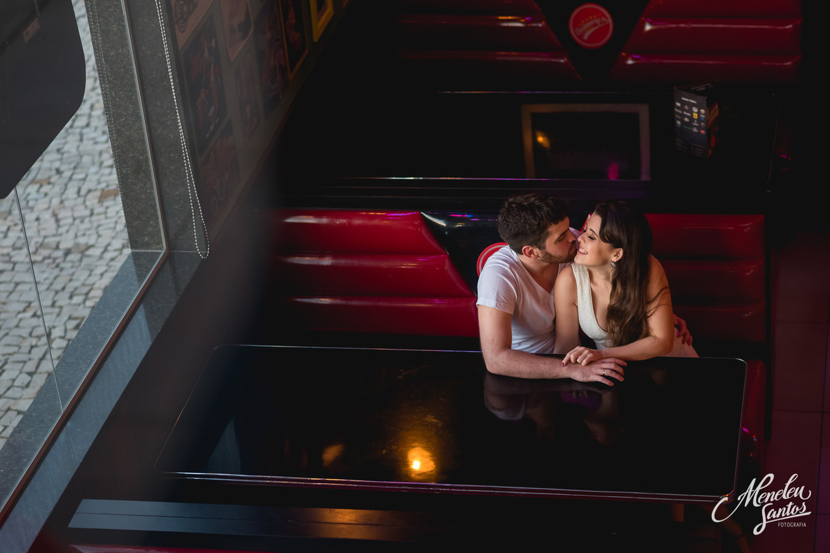 Ensaio de casal no Barney's Burguer