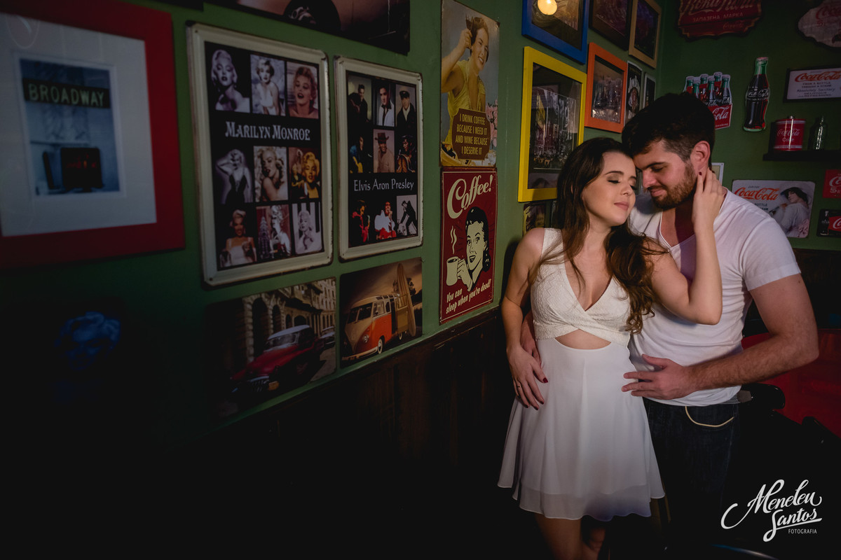 Ensaio de casal no Barney's Burguer
