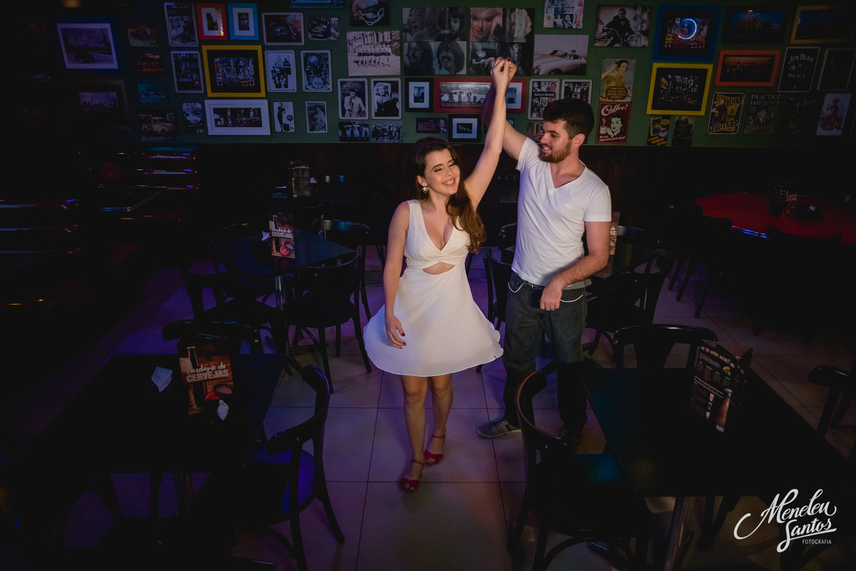 Ensaio de casal no Barney's Burguer