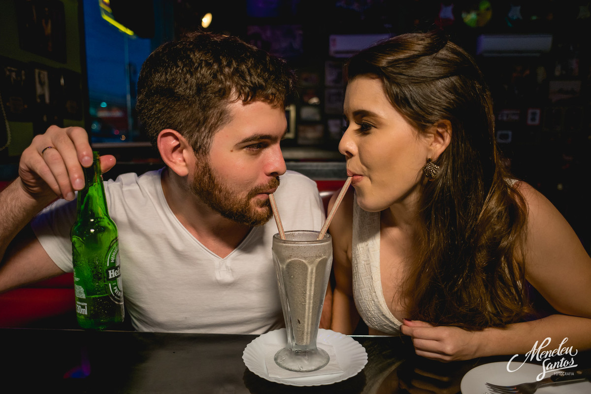 Ensaio de casal no Barney's Burguer