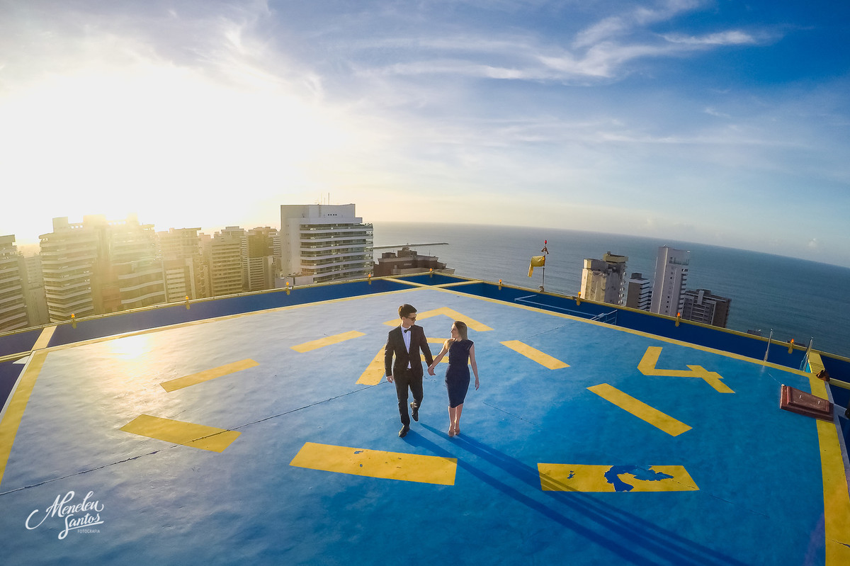 Ensaio Externo realizado no Órbita Bar e Heliponto por fotografo de casamento em Fortaleza Meneleu Santos
