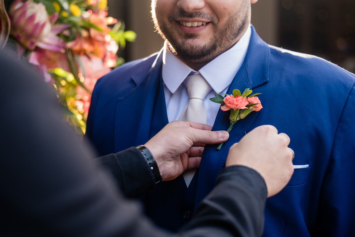 Terno de noivo azul marinho 