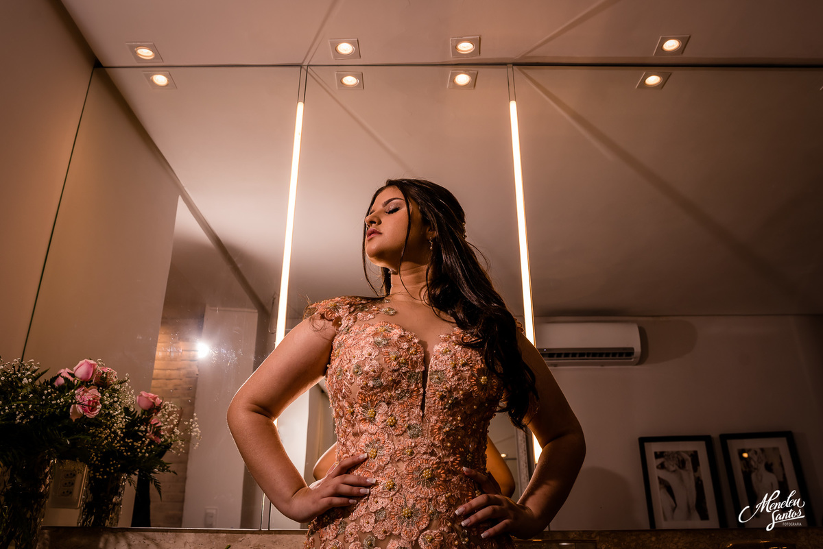 Making of de 15 anos no salao Casa Linda Flor por Fotógrafo  de debutantes  meneleu santos