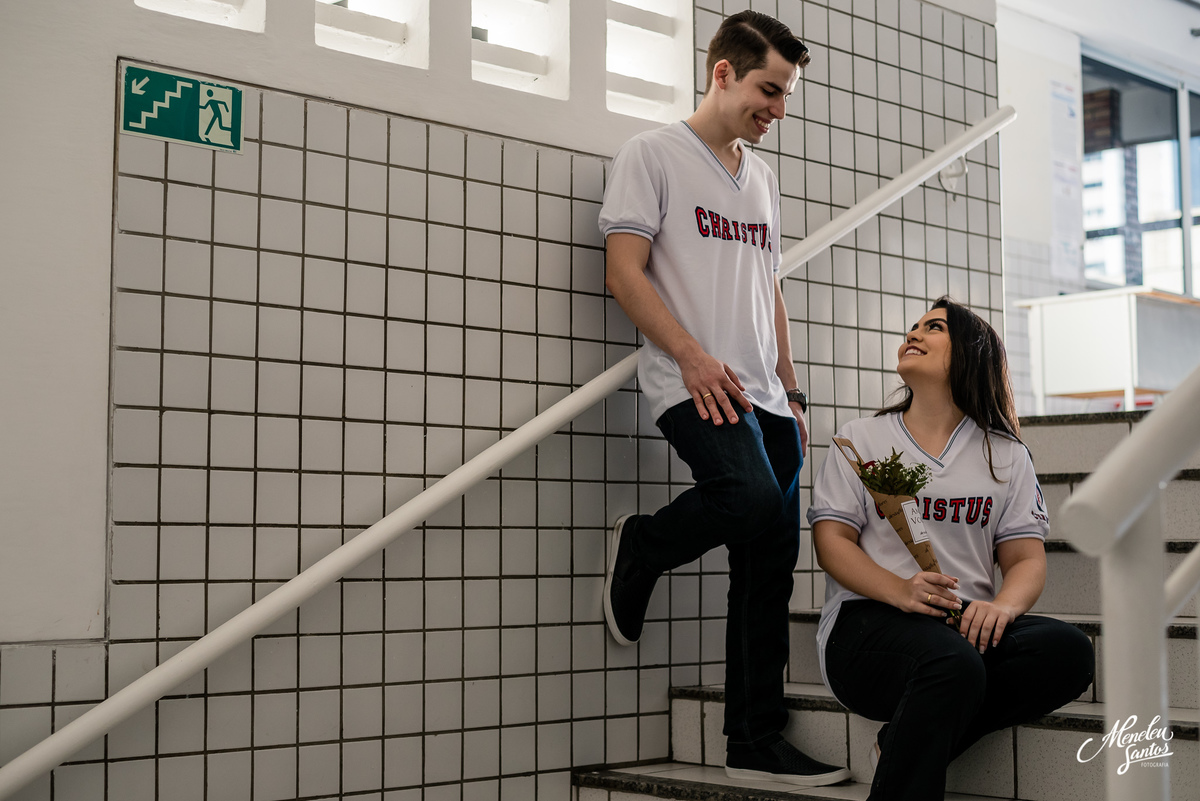 Ensaio de casal no Colégio Christus e Heliponto em Fortaleza-CE