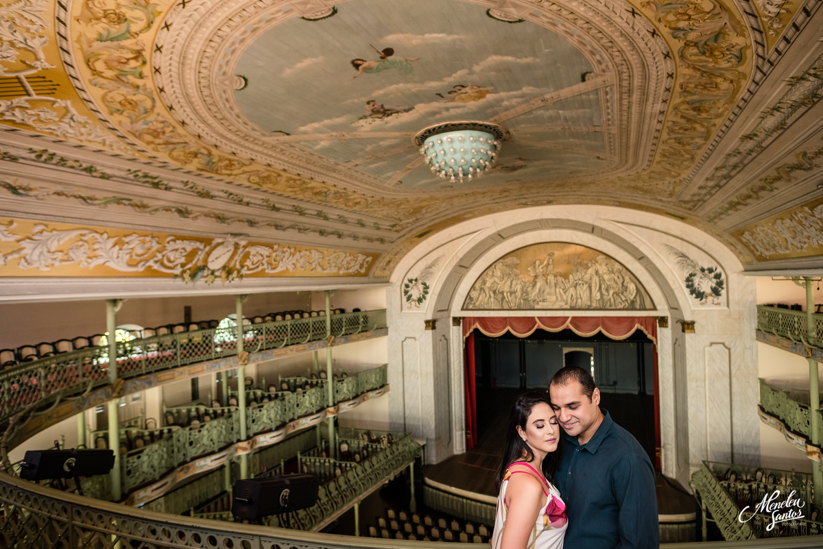 Ensaio de casal no Teatro José de Alencar em Fortaleza