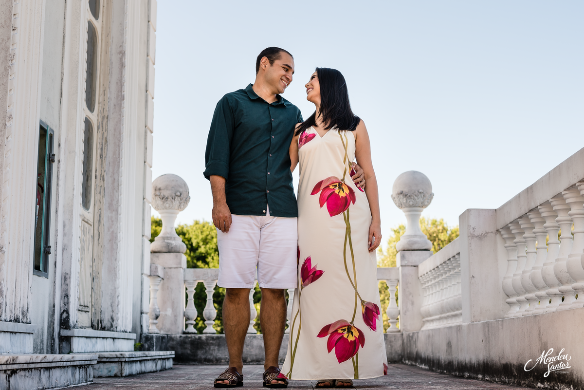 Ensaio de casal no Teatro José de Alencar em Fortaleza