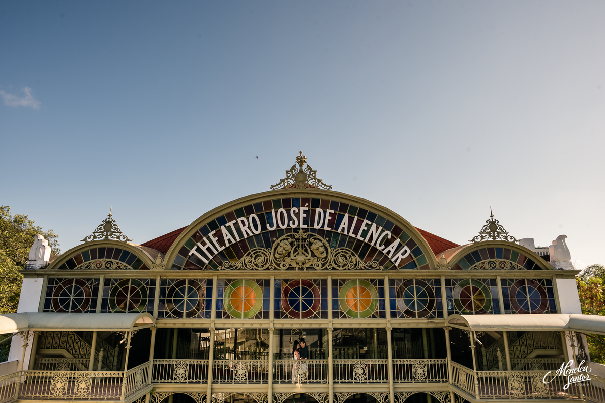 Ensaio de casal no Teatro José de Alencar em Fortaleza