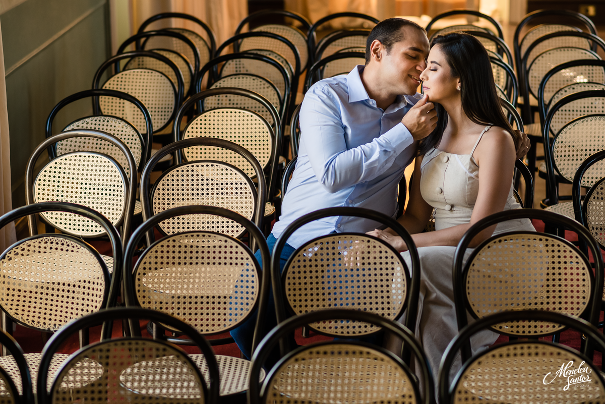 Ensaio de casal no Teatro José de Alencar em Fortaleza