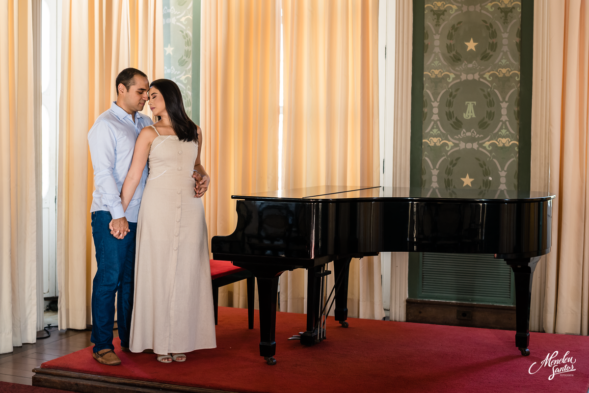 Ensaio de casal no Teatro José de Alencar em Fortaleza