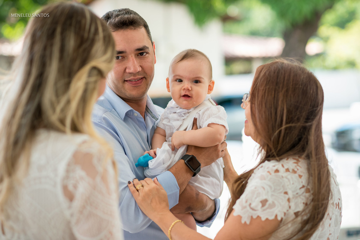 Batizado do pequeno Miguel realizado na Igreja Nossa Senhora das Graças e a recepção na Bon Jour Cafeteria