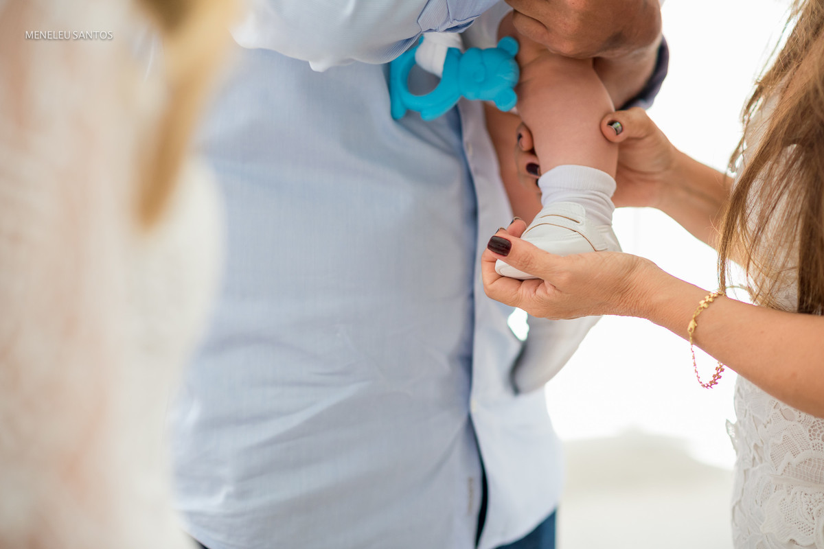 Batizado do pequeno Miguel realizado na Igreja Nossa Senhora das Graças e a recepção na Bon Jour Cafeteria