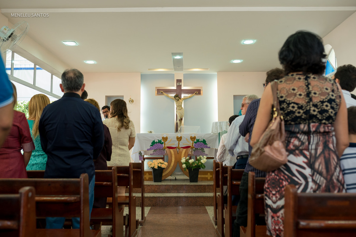 Batizado do pequeno Miguel realizado na Igreja Nossa Senhora das Graças e a recepção na Bon Jour Cafeteria