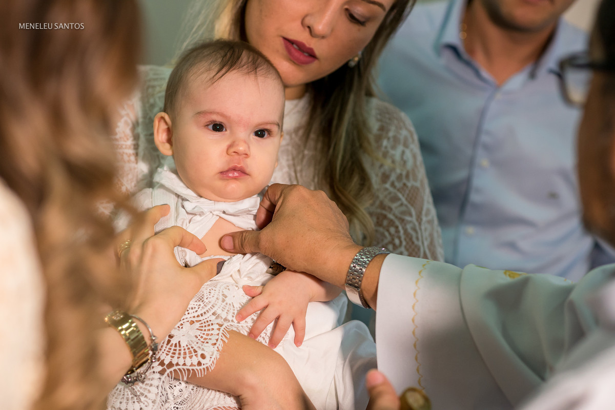 Batizado do pequeno Miguel realizado na Igreja Nossa Senhora das Graças e a recepção na Bon Jour Cafeteria