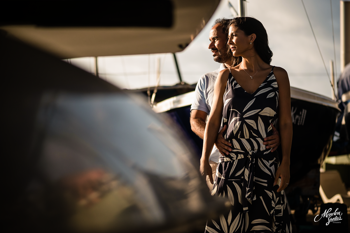 Ensaio pré casamento de casal velejando no iate Clube de Fortaleza-CE