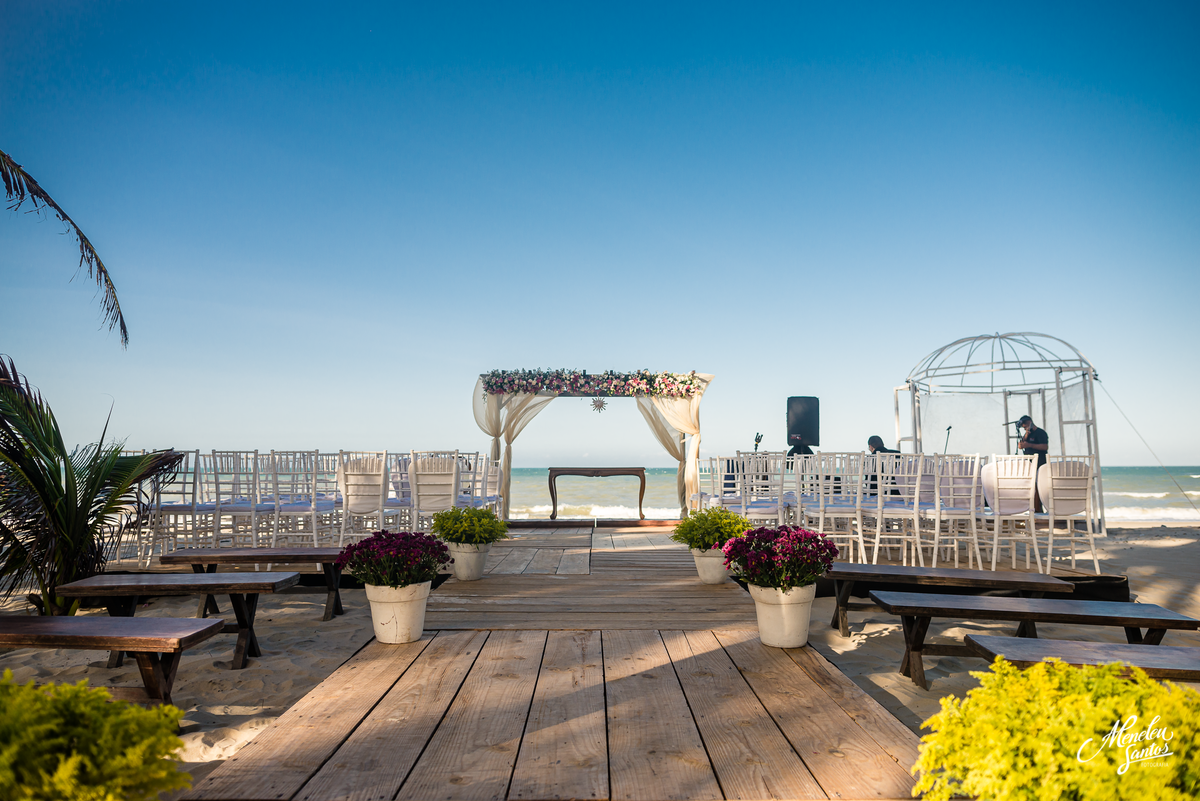 decoração para casamento na praia