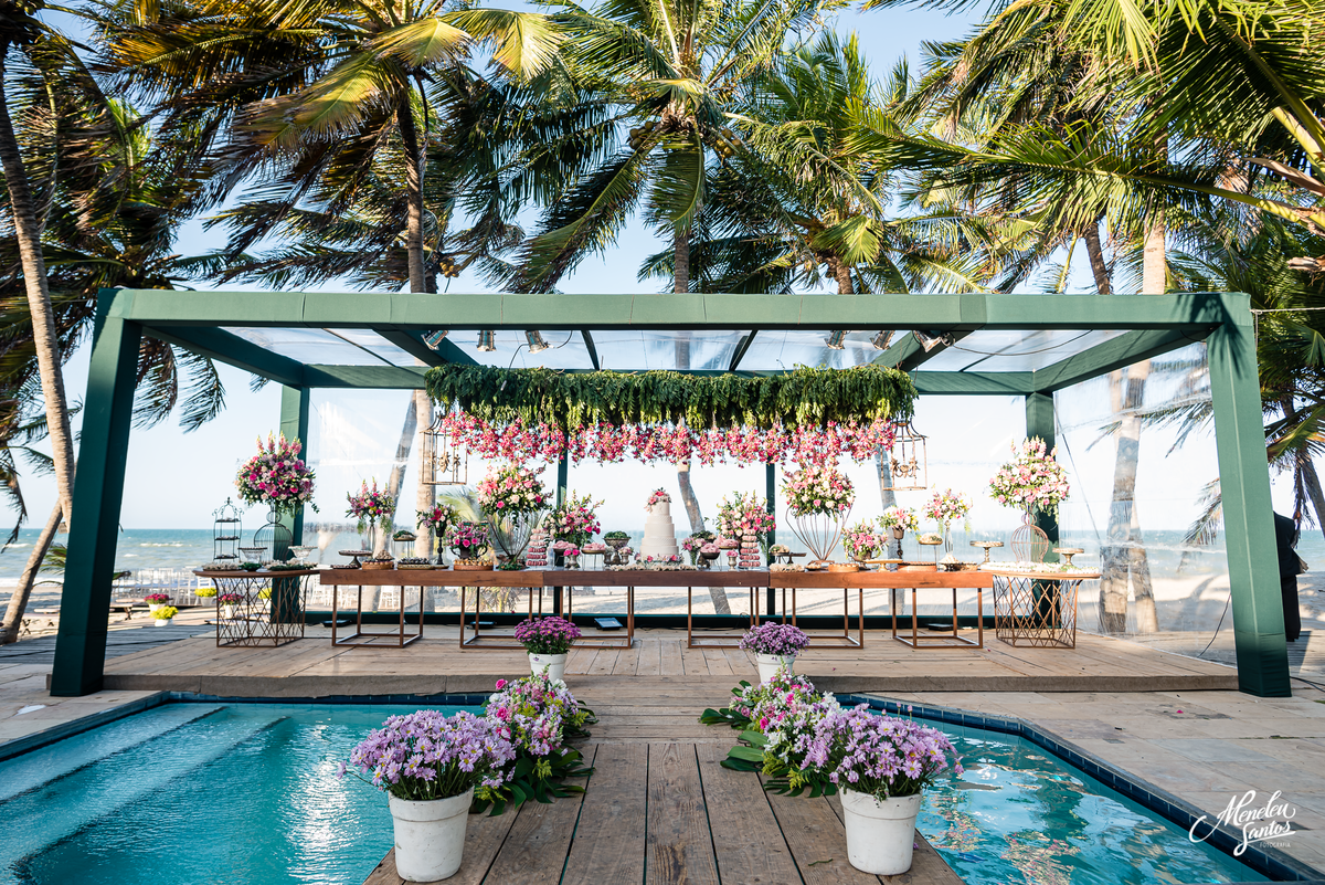 decoração para casamento na praia