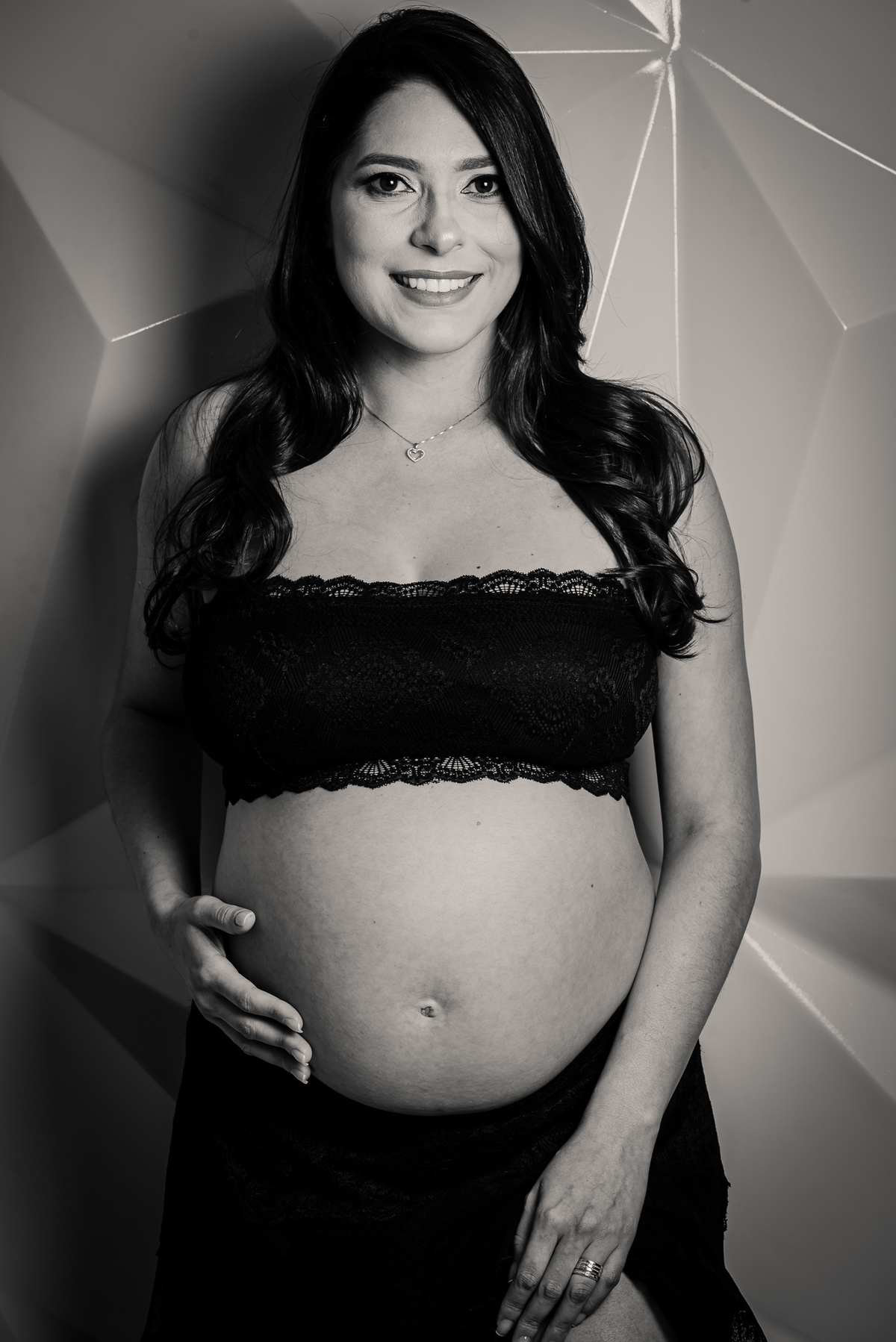 gestante de lingerie