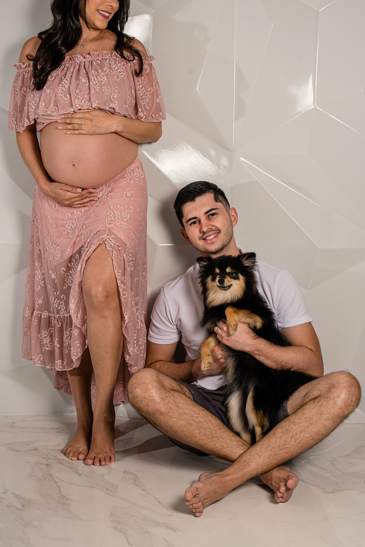 gestante de lingerie