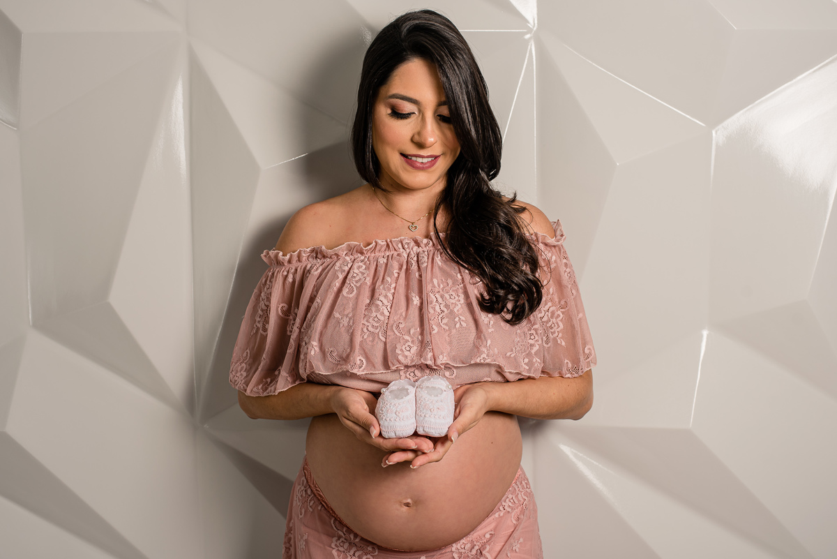 gestante de lingerie