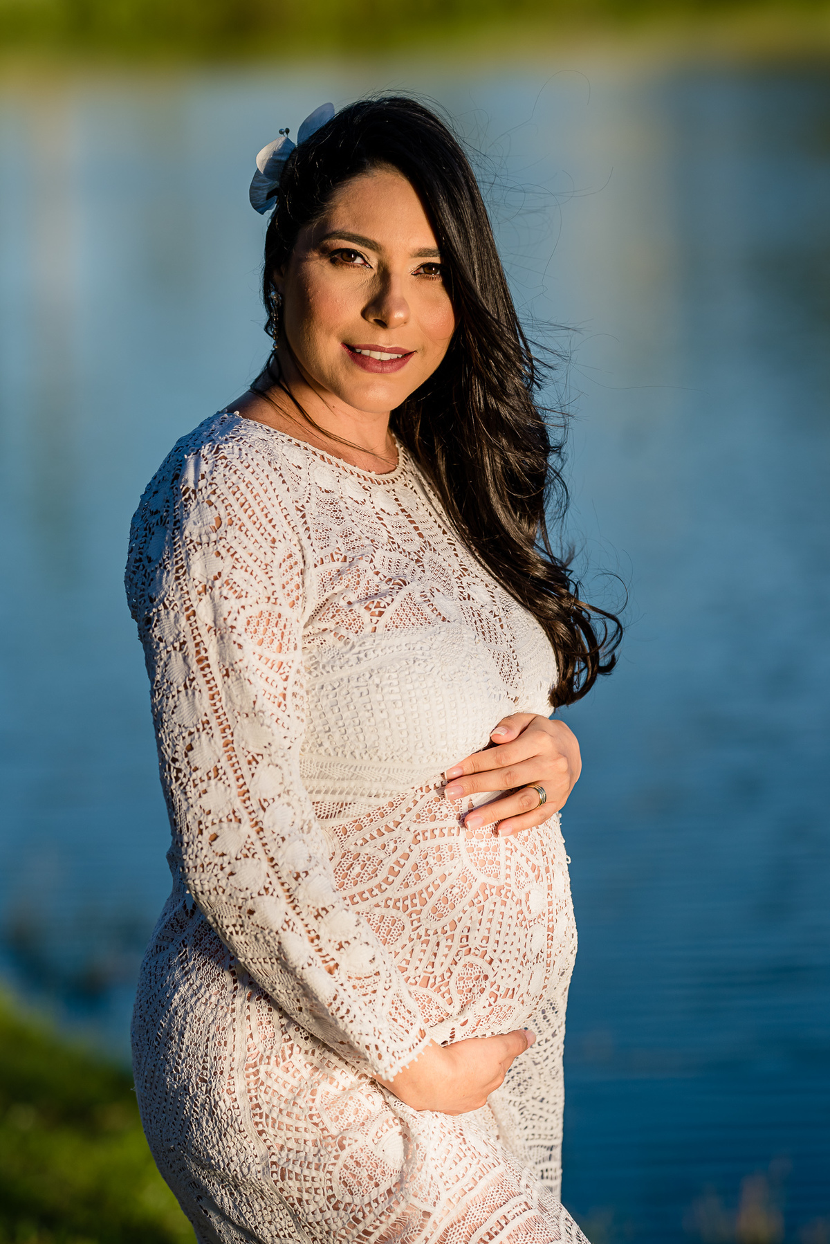 gestante de lingerie