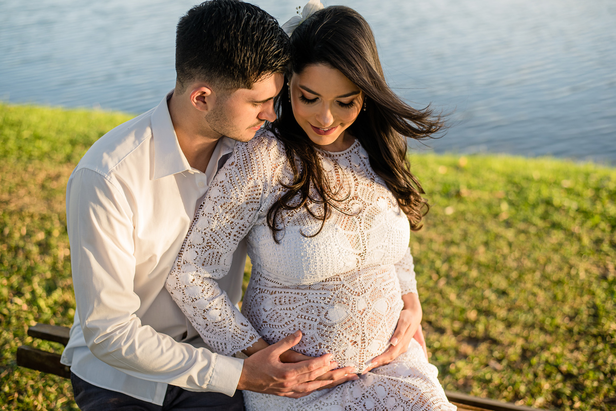 gestante de lingerie