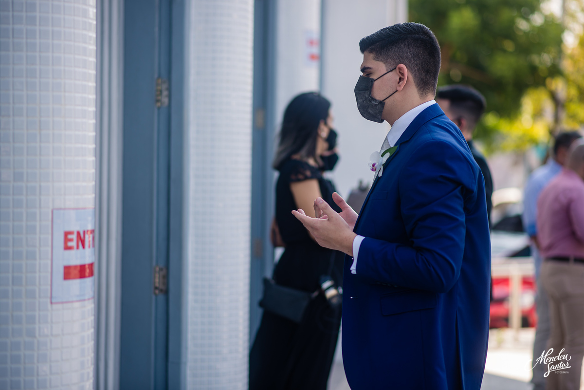 Terno azul marinho noivo igreja de fátima em fortaleza