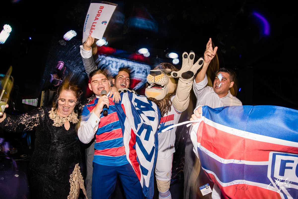 Festa de casamento com Juba mascote do Fortaleza Esporte clube