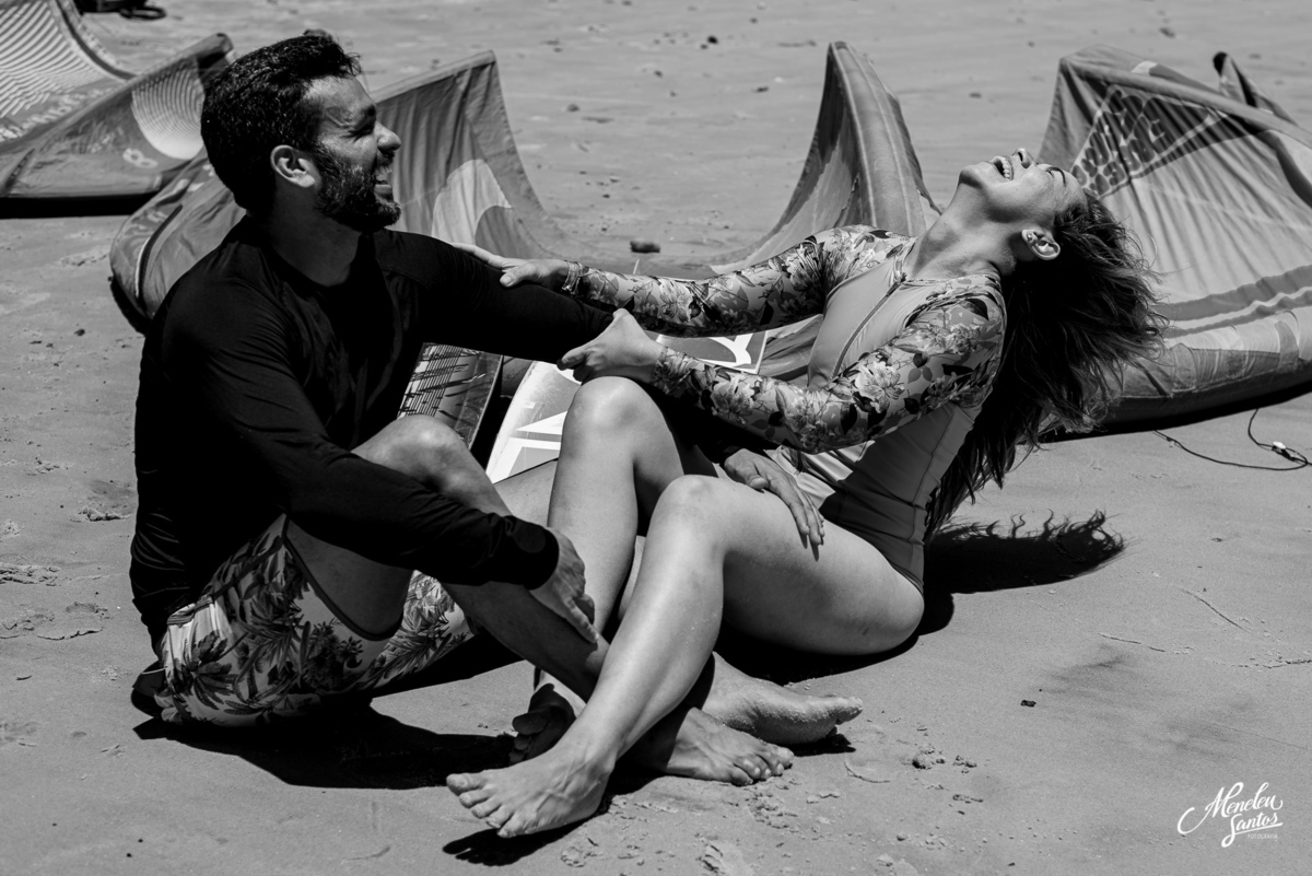 Pré wedding no Cumbuco com casal  kitesurf 