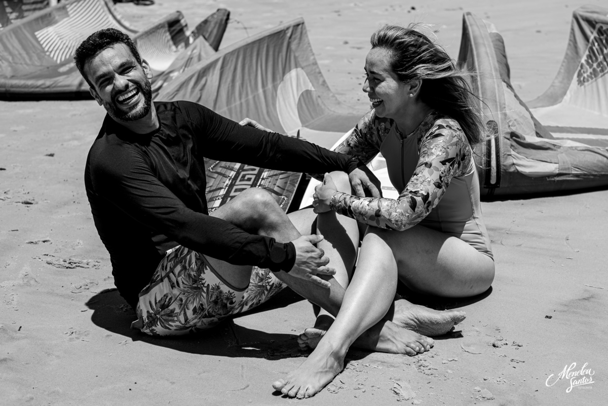 Ensaio com kitesurf na praia do Cumbuco no Ceará