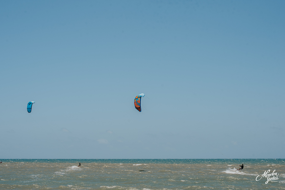 Ensaio com kitesurf na praia do Cumbuco no Ceará