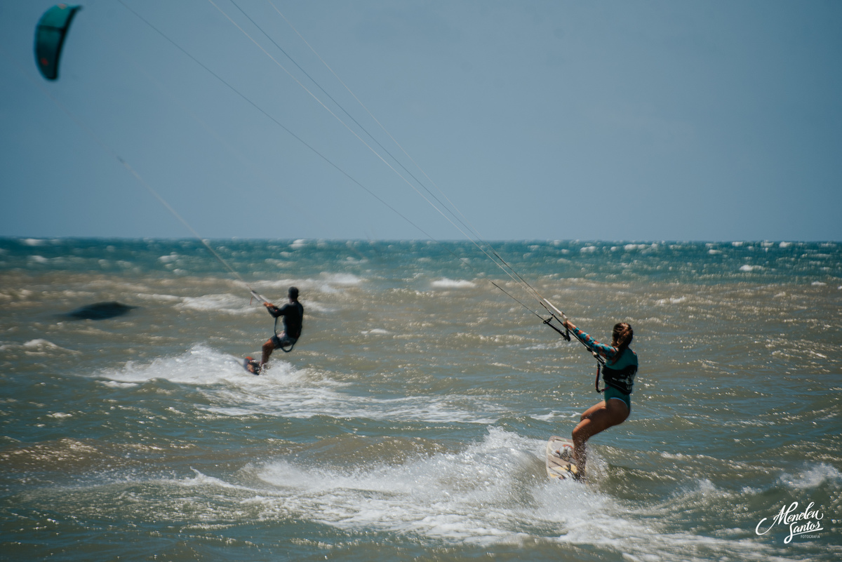 Ensaio com kitesurf na praia do Cumbuco no Ceará