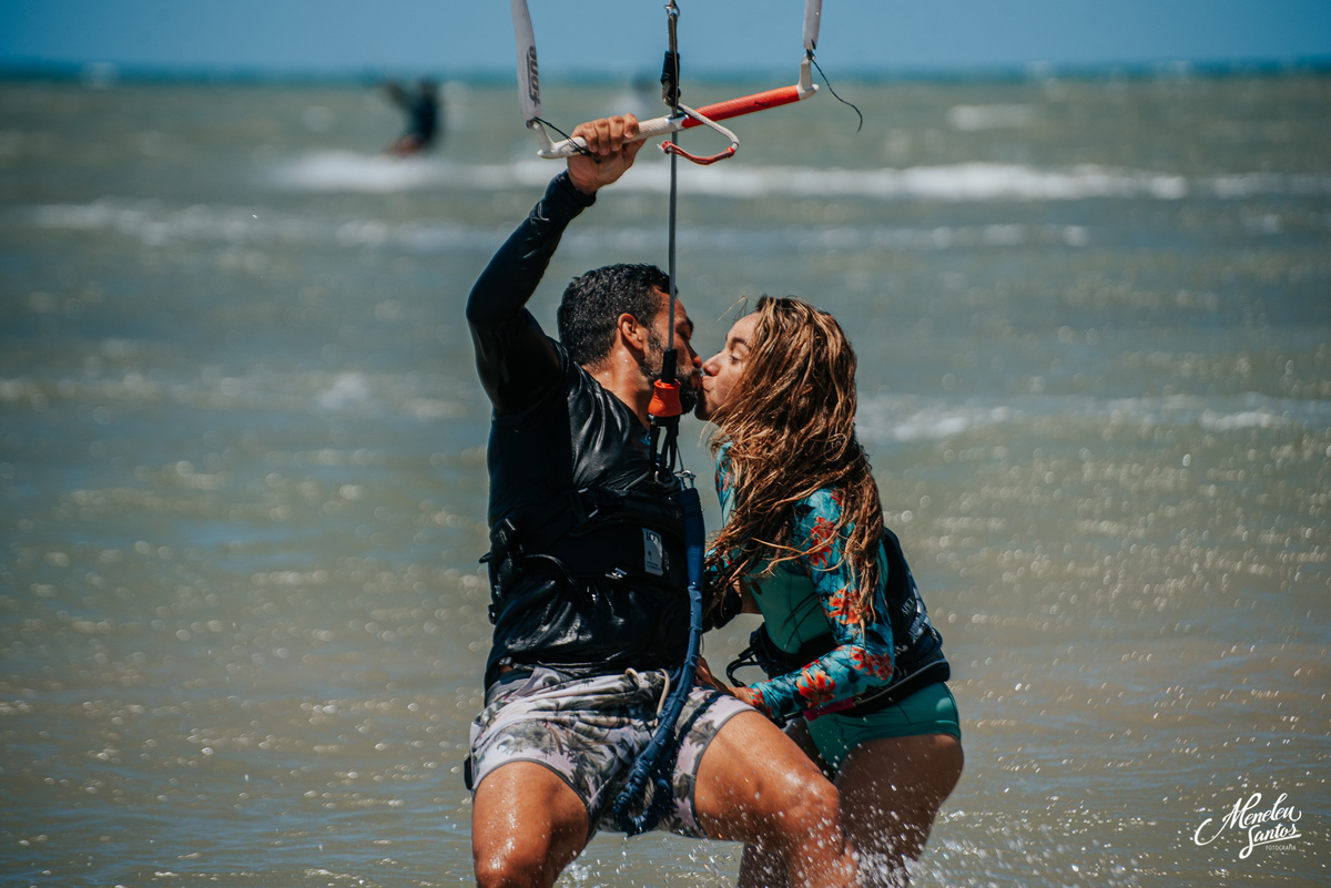 Pré wedding no Cumbuco com casal  kitesurf 