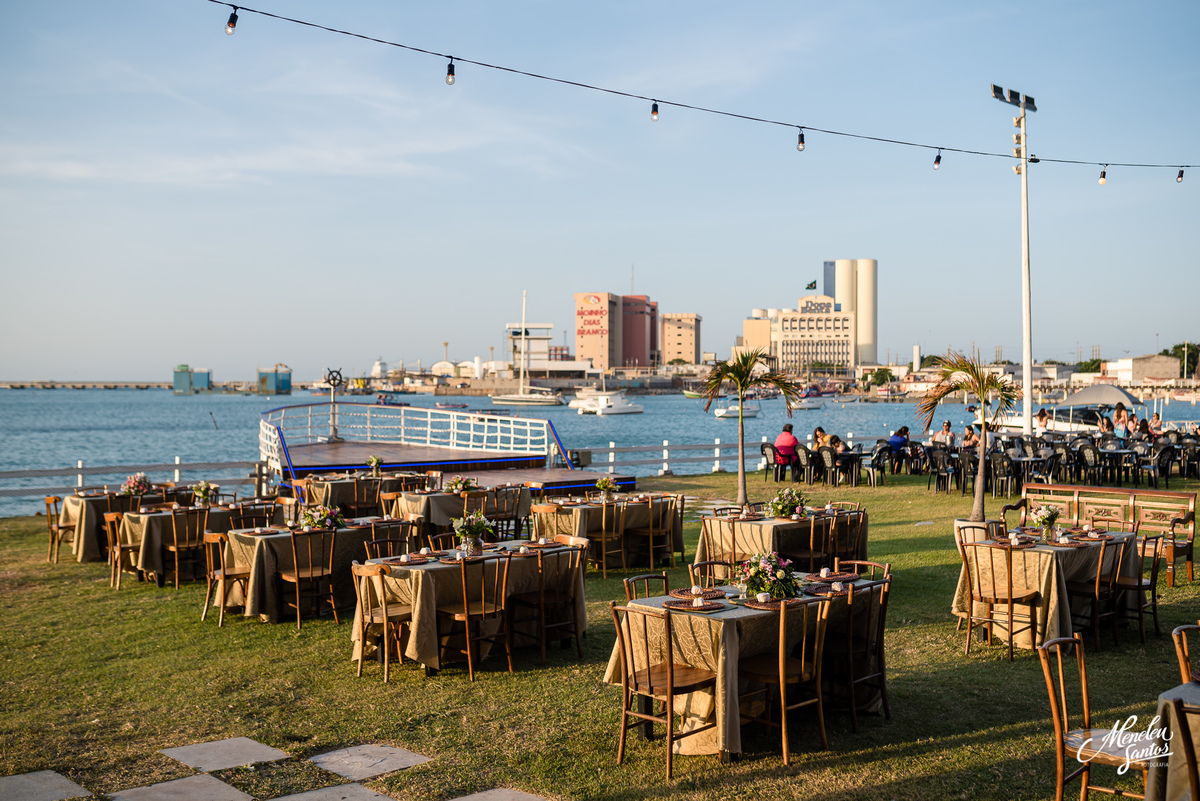 Recepção de casamento no Iate Clube em Fortaleza - CE