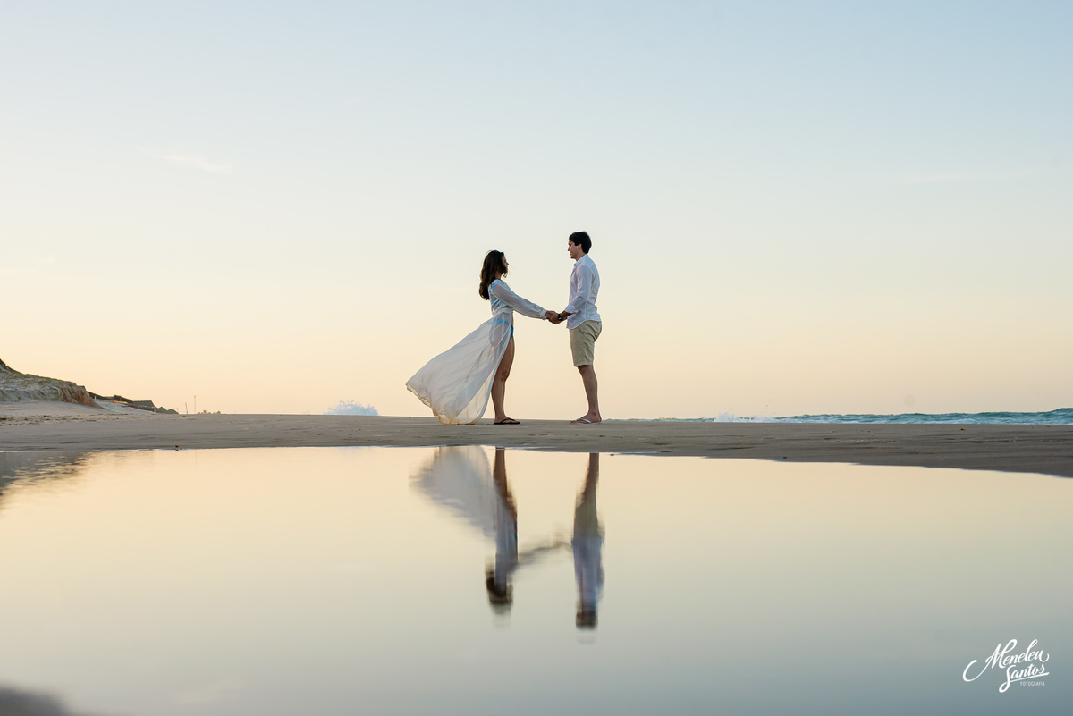 Pre wedding com casal de Cuiabá  na praia de morro branco