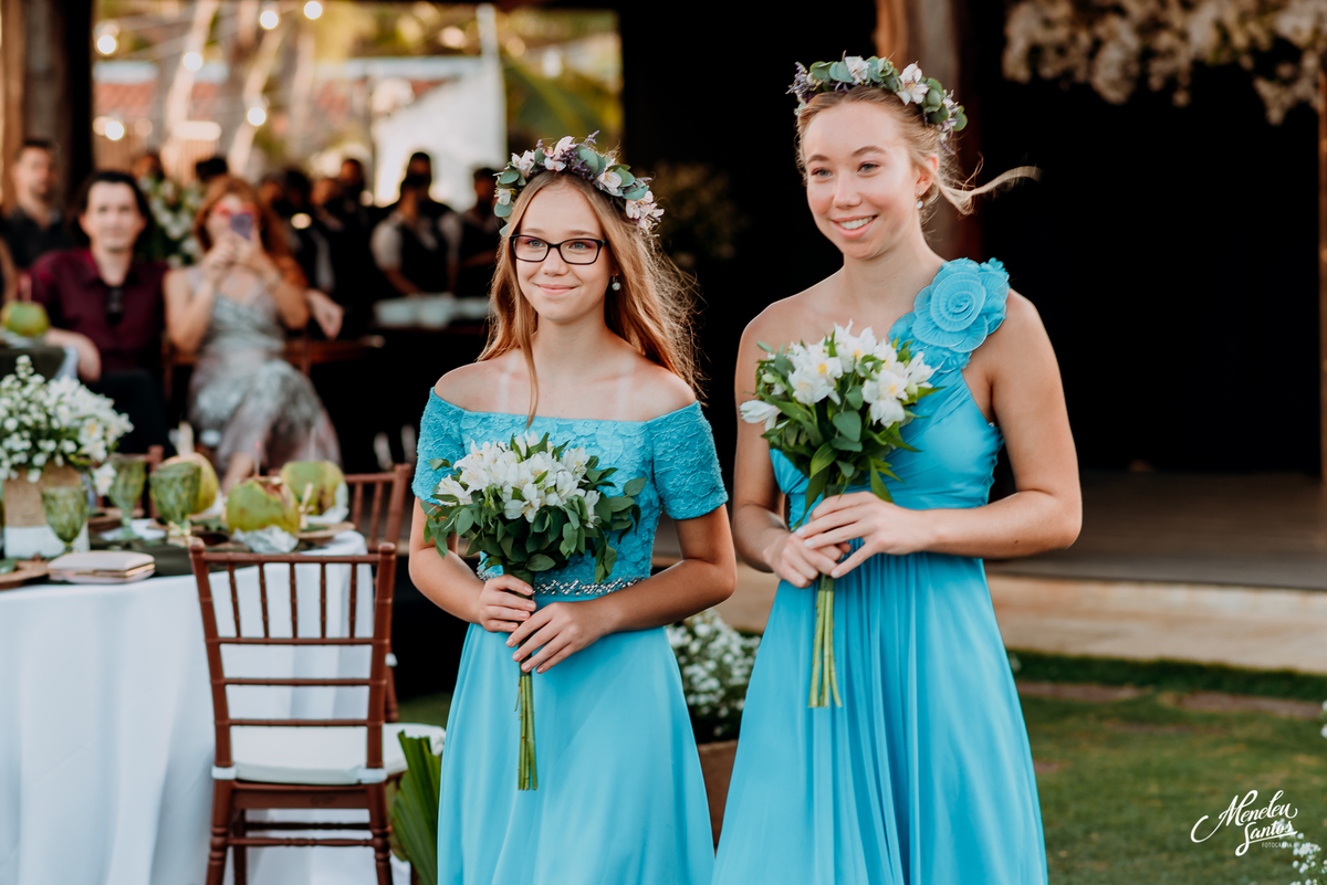 Decoração verde e branco em casamento no porto das dunas 