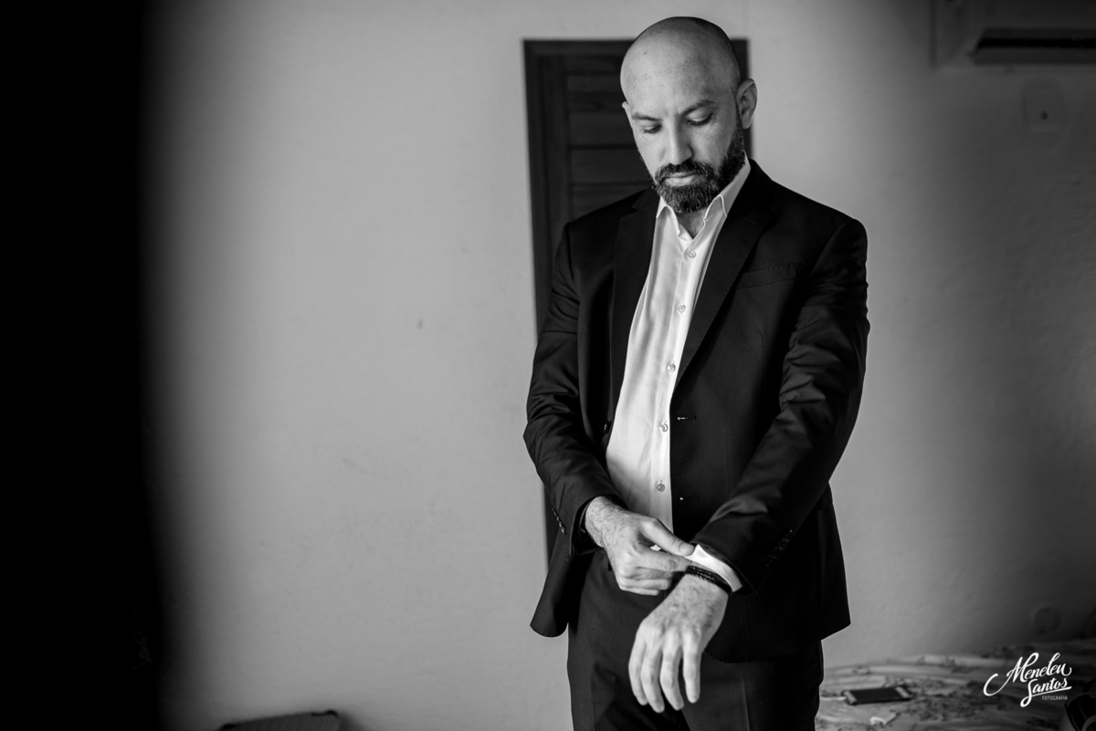 Making of do Noivo em casamento praia