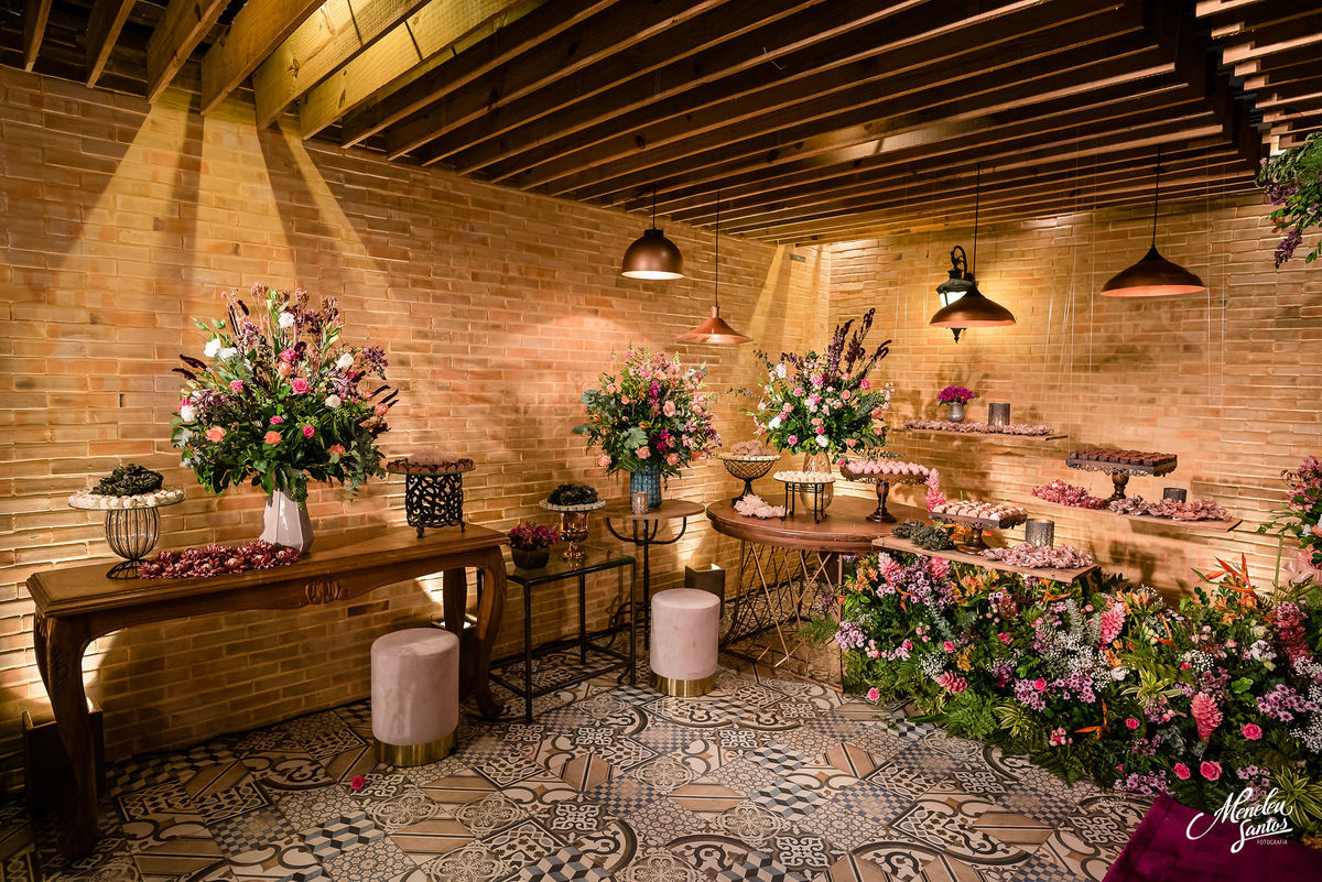 casamento com decoração no buffet Casa Viriato