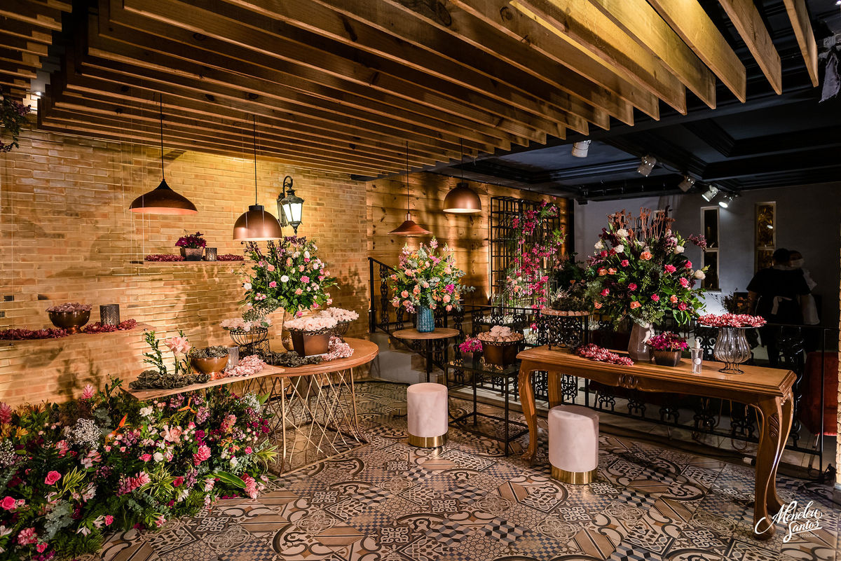 casamento com decoração no buffet Casa Viriato