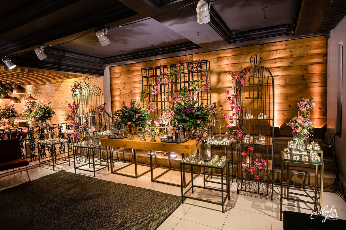 casamento com decoração no buffet Casa Viriato