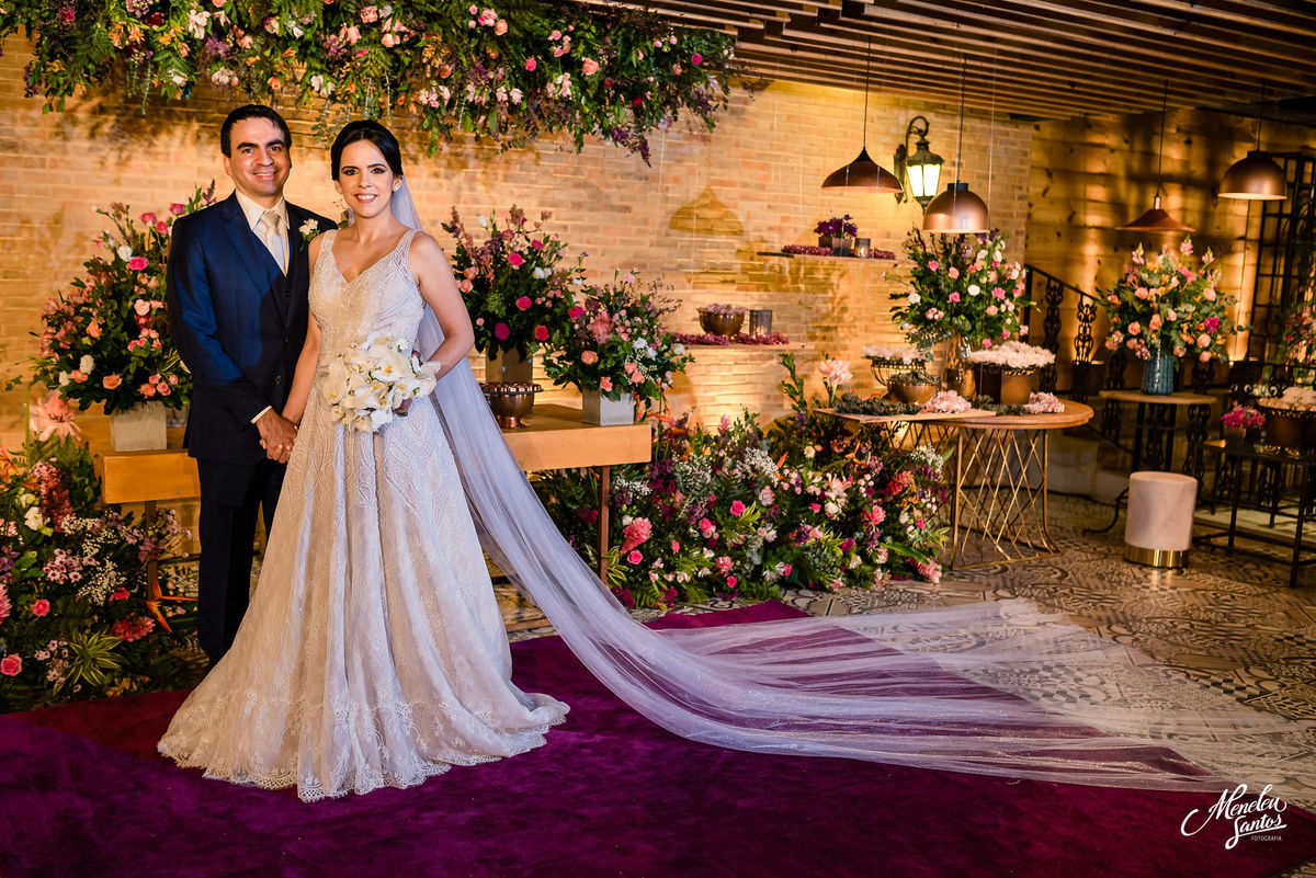 casamento com decoração no buffet Casa Viriato