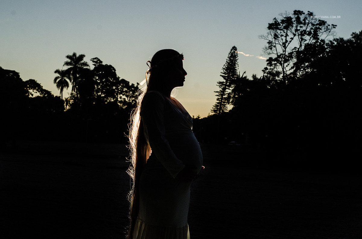 Silhueta Fotografia de Gestante