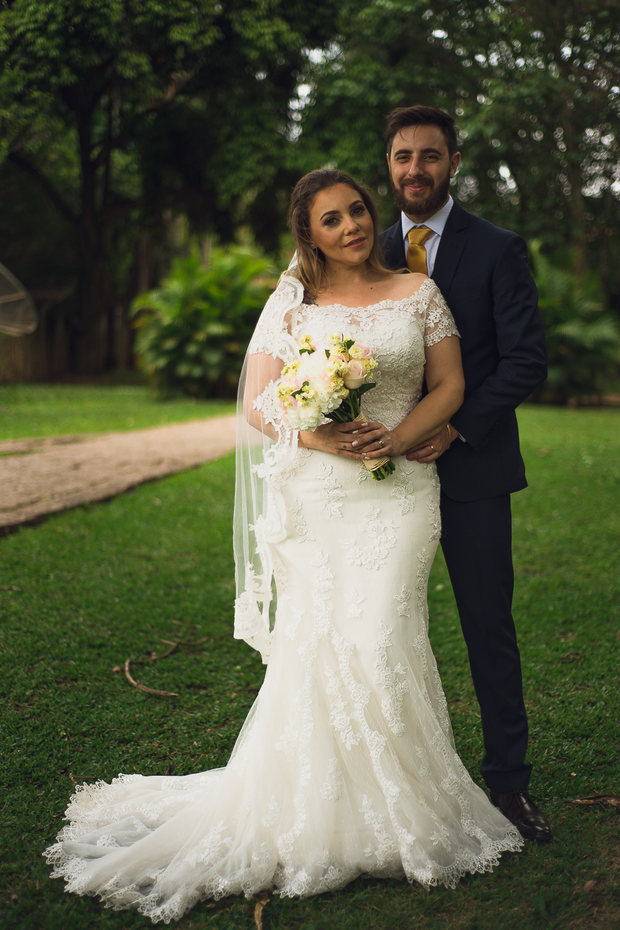 retrato dos noivos pos casamento