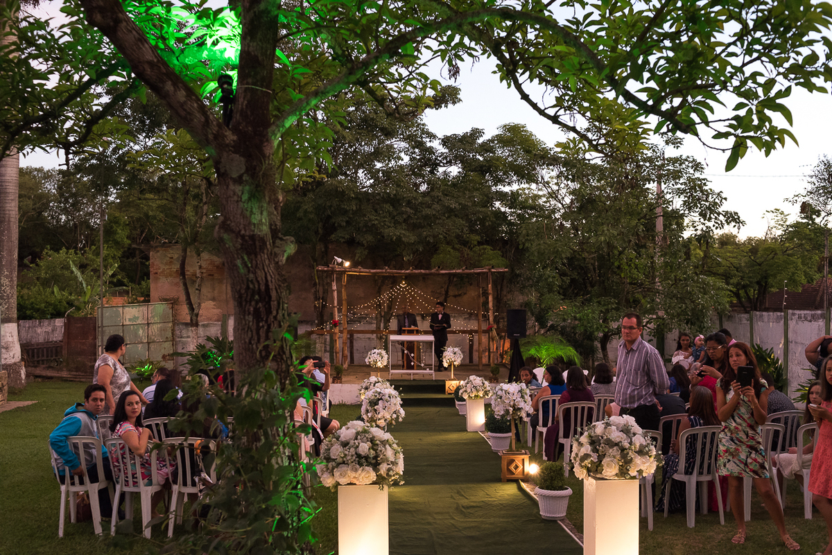 Local Cerimonia fim de tarde no campo