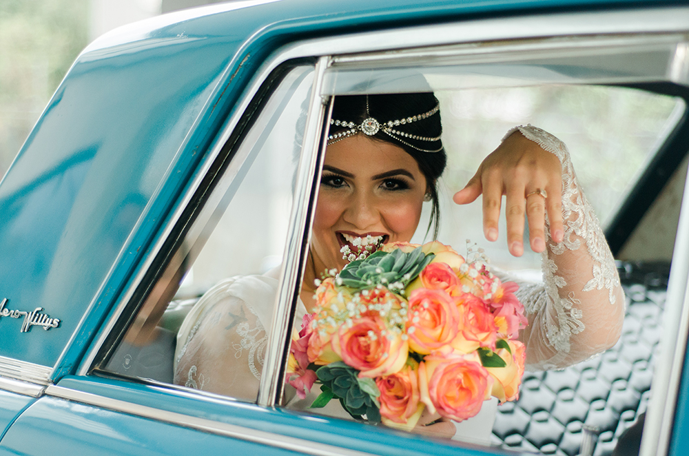 Noiva indo para o Casamento