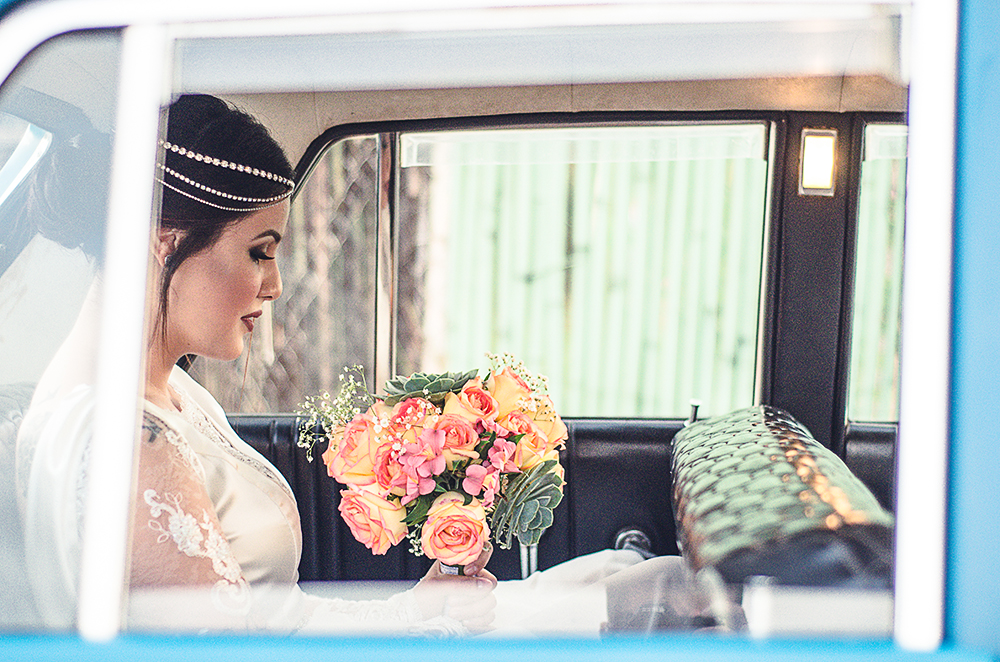 Antes de entrar para a cerimônia, Concentrada rsrsrs