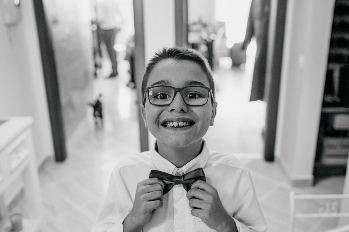 Crianças na casa do noivo