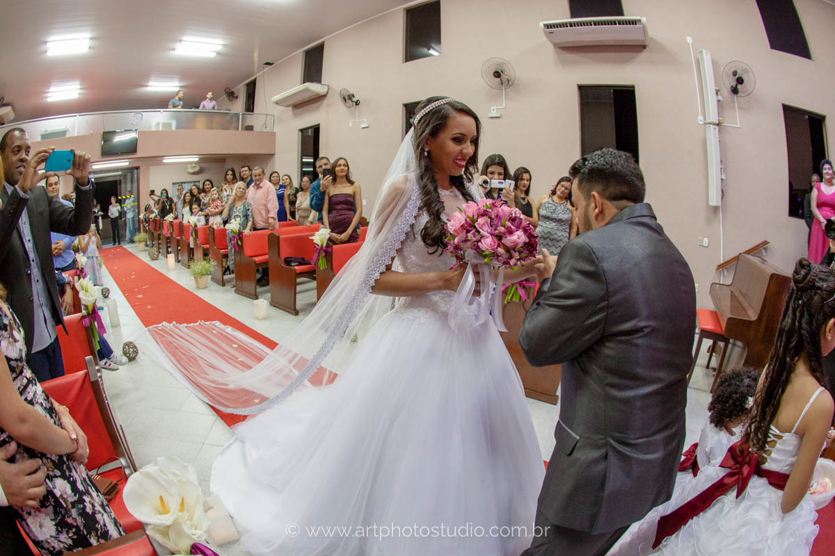 Cerimônia de casamento religiosa na Igreja Batista de Barra de São João, Casimiro de Abreu / RJ